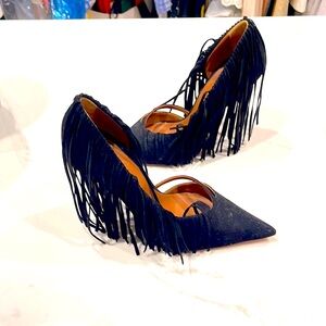 Sexy black suede pumps